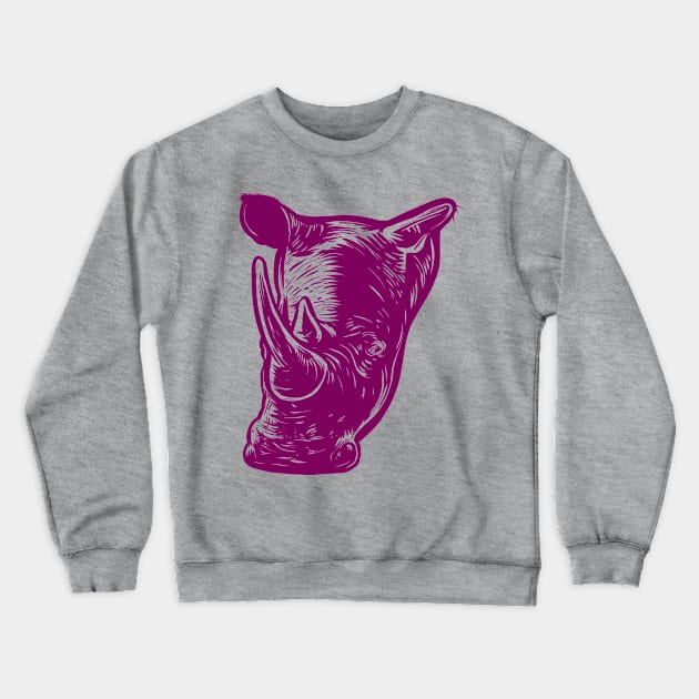 Rhino Crewneck Sweatshirt by PaybackPenguin
